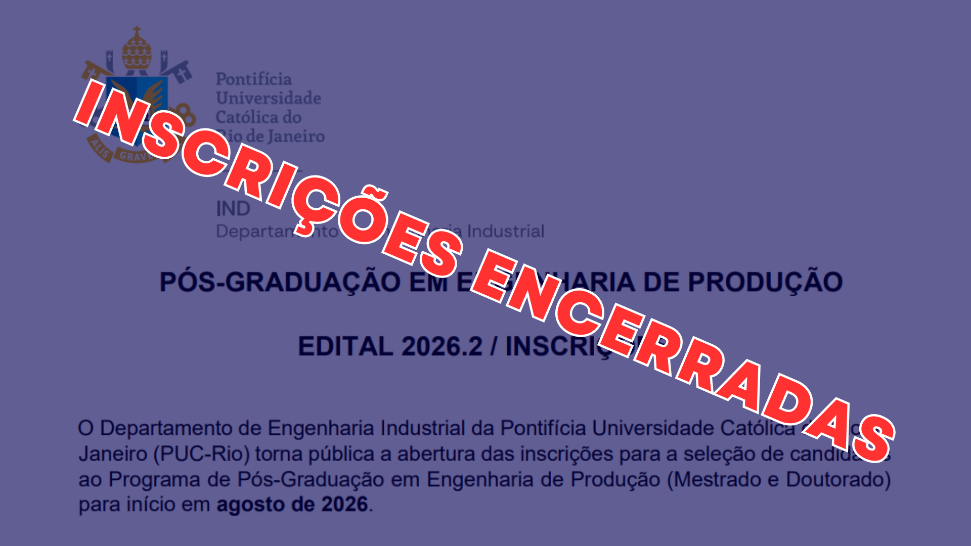 PUC-Rio PPGEP